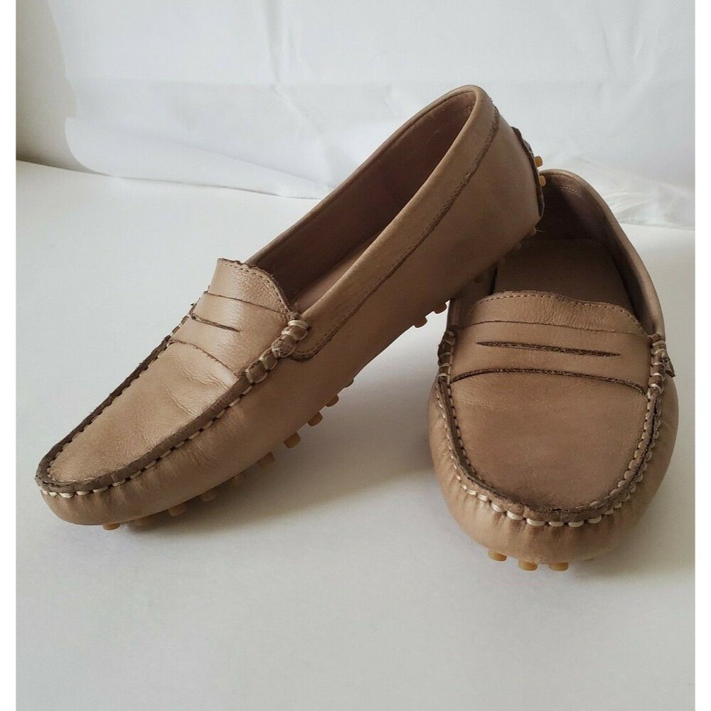 Chocolat Blu Tara driving Moccasin loafers Flat Taupe Brown Women's Shoes sz 6